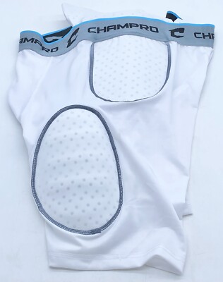 Short Compression Football Champro Avec Protections Hanches - Homme 2XL Blanc