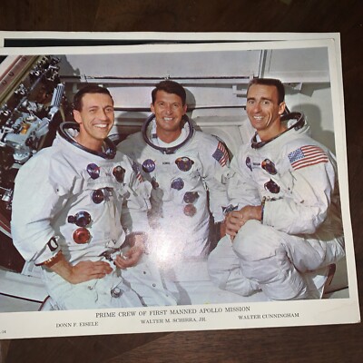 Prime Crew 1st And 5th Manned Apollo Missions Photos