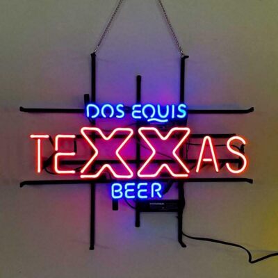 Dos Equis Texas Beer XX 24''x20'' Neon Light Sign Lamp Bar Open Display Wall Decor