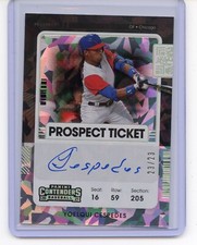 Yoelqui Cespedes 2021 Contenders Prospect Cracked Ice Ticket #/23 Auto White Sox