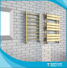 Special Offer 500 X 800 Brushed Brass radiator Bar Round-Flat Heated Towel Rail 