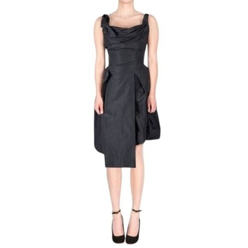 Vivienne Westwood Anglomania Cowl Neck Midi Dress US 6-8, IT44