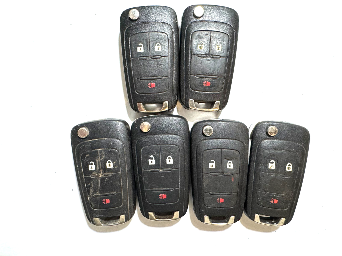 LOT OF 6 OEM CHEVROLET KEYLESS ENTRY REMOTE KEY FOB LOT