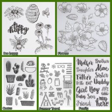 Craft County Clear Silicone Stamps - Various Themes DIY, Scrapbook, Embossing
