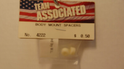 Vintage Team Associated #4222 White Nylon Body Mount Spacers (2 pcs) 1/12 NIB