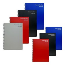 2025-2026 Academic Diary A5, A4 Size Wiro Bound Week To View 18 Months Mid Year