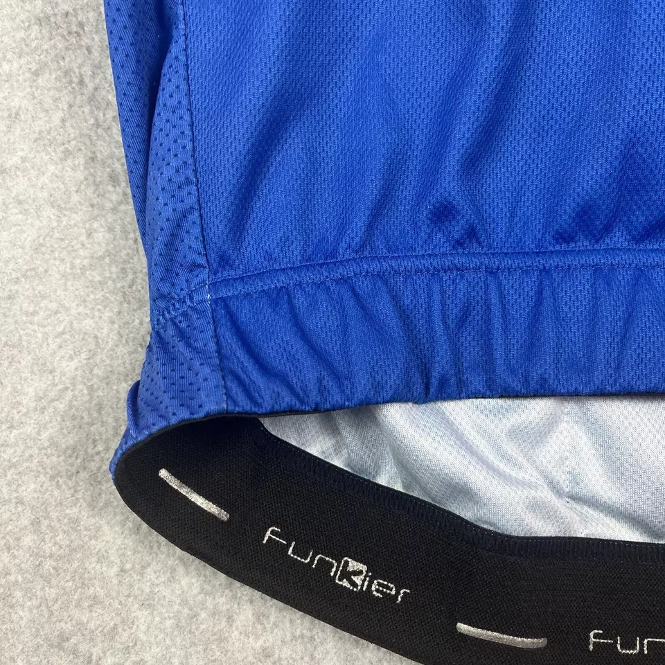 Camisa de ciclismo Funkier bicicleta para hombre talla grande naranja azul  Foto 2 de 4