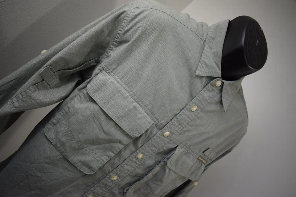 ExOfficio Vented Fishing Shirt Green Buzz-Off Long Sleeve Button Up Mens Medium - Image 3 of 4