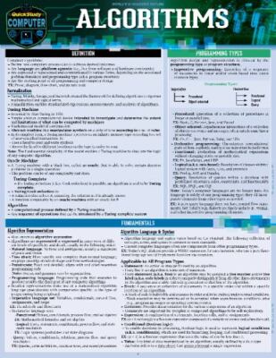 Algorithms: A Quickstudy Laminated Reference Guide by Ahmadi, Babak, Brand Ne...