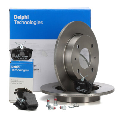 DELPHI Bremsscheiben Ø 250mm + Beläge für SMART FORFOUR MITSUBISHI COLT 6 hinten
