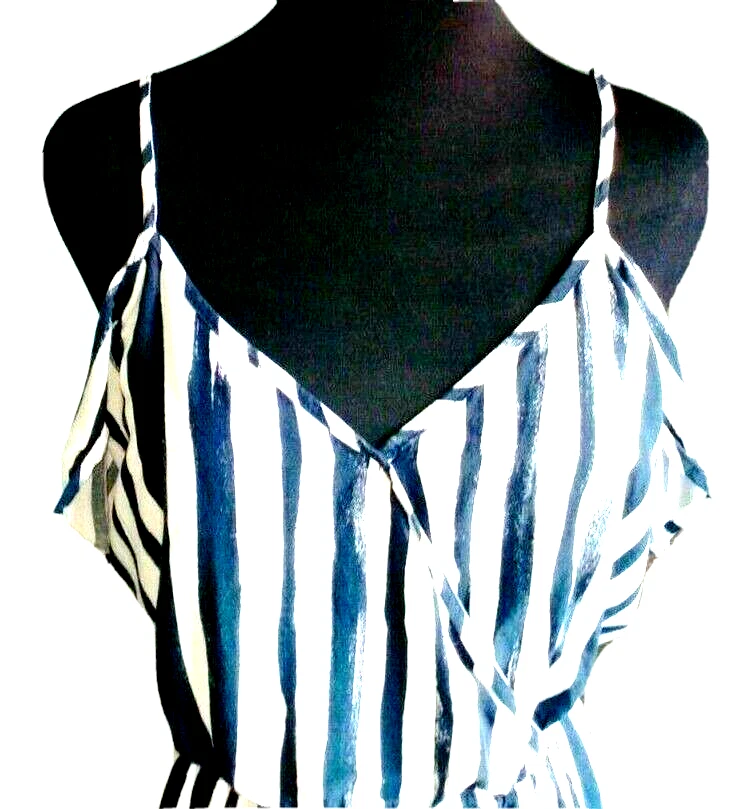Cotton On Playsuit Womens Size S Black/White Striped Elastic Waist *VGC* - image 3 of 4
