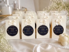 Personalized Wedding Favor Candle Gift Box-Elegant Bridal Shower/ Wedding Guest 