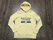 Womens Holland Cooper St Moritz Tour Heritage Hoodie Lemon Big Logo Size L