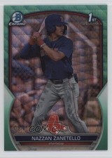 2023 Bowman Draft Chrome Aqua Wave Refractor 83/125 Nazzan Zanetello #BDC-3 9fn