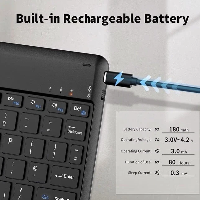 Easyacc bluetooth keyboard ultra slim wireless keyboard quiet portable design - Image 4 of 4