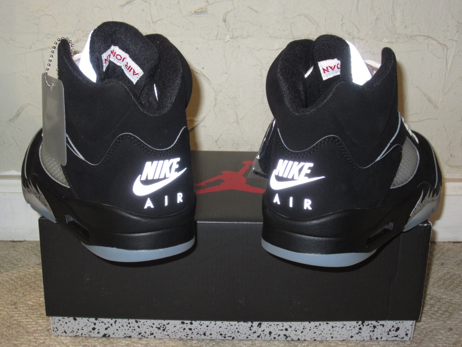 Nike Air Jordan 5 Retro OG Black Metallic Reimagined Silver Men's Size 10 NEW! thumbnail 8