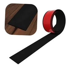 Rubber Bond Floor Transition Strip, Self-Adhesive Vinyl Flooring 4ft 1 Black