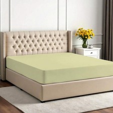 Ivory Twin XL Fitted Sheet Only 1PC 100 Egyptian Cotton 800 Thread Count Snu...