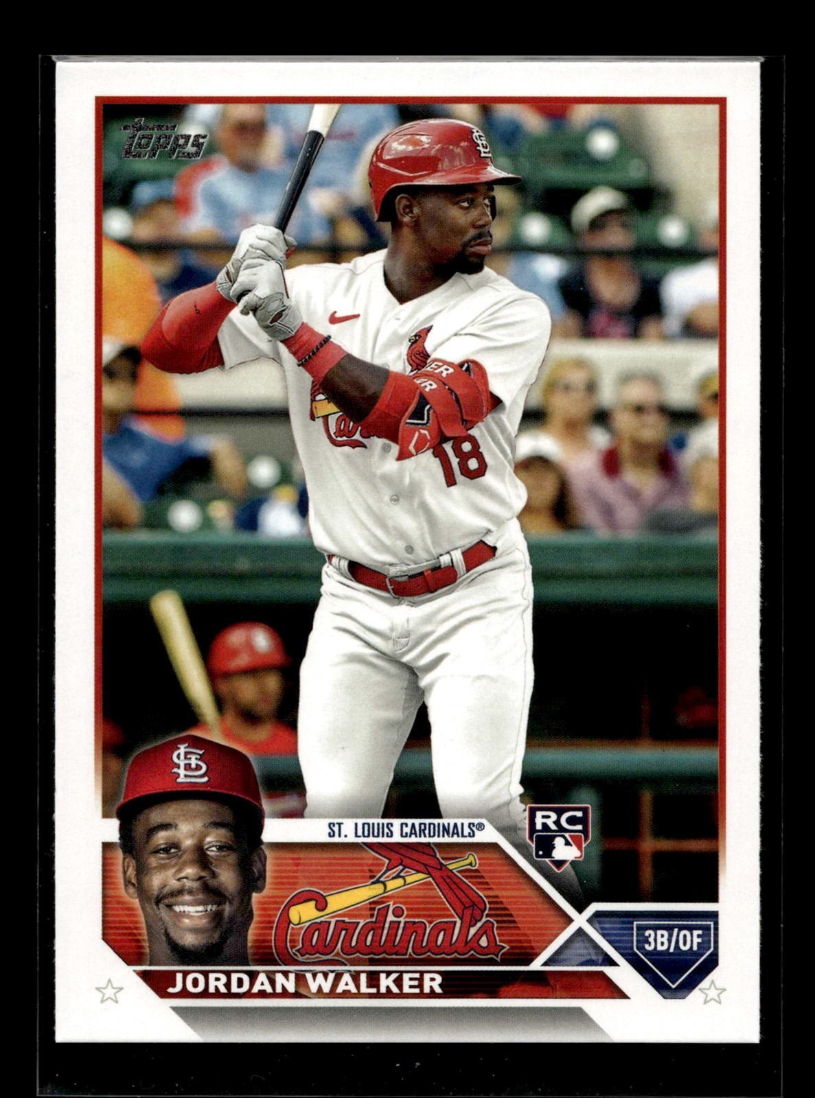 2023 Topps Series 2 #344 Jordan Walker RC (NM+)(BAS)