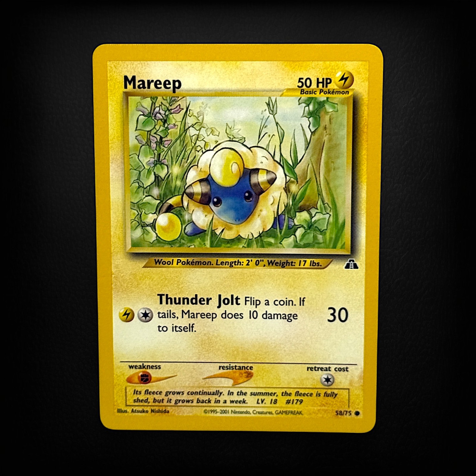 Pokemon TCG Neo Discovery Mareep #58/75 Common LP