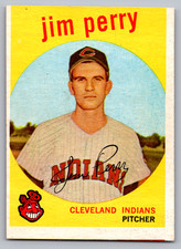 1959 TOPPS #542 JIM PERRY INDIANS ROOKIE