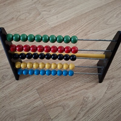 c1950s BRIO ABACUS Colorful Abstract Abacus LEKSAK FRÅN BRIO, HÅLLBAR SOM TIO
