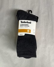 New Timberland Socks Men s 4 Pair Casual Gray Wool Blend Cushioned Boot Sock