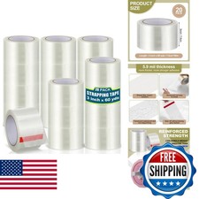 Treela 20 Rolls Filament Strapping Tape 3" X 60 Yards 5.5 Mil