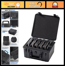 5-Bay Hard Drive Storage Case for 3.5" HDD  2.5" SSD - Shockproof, IP54 Waterpr