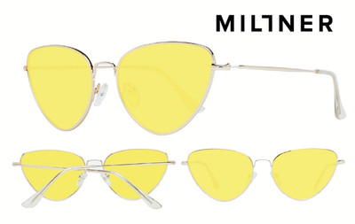 MILLNER Damen-Sonnenbrille Picadilly Gelb-Gold Polarisiert 100% UV 400 Neu & Ovp