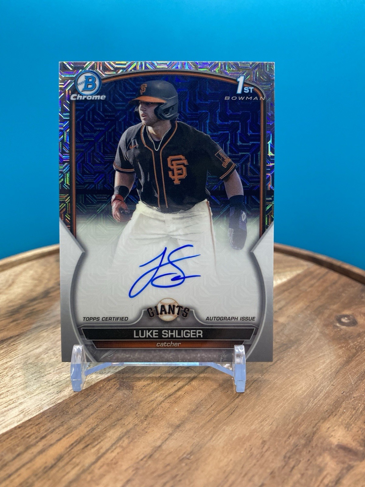 Luke Shliger 2023 Bowman Draft Chrome 1st Mojo Refractor AUTO /150 GIANTS