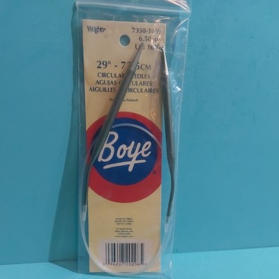 Vintage Boye 29-Inch Aluminum Circular Knitting Needles, Size 10.5 Green NOS NEW