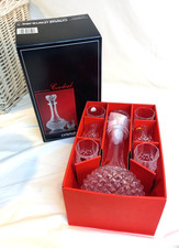 Cristal D'arques Decanter & Tumbler/ Shot Cordial Lead Crystal Vintage Boxed Set