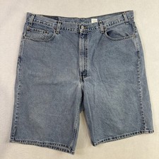 Vintage Levis 550 Relaxed Fit Jean Shorts Baggy Light Wash 90s Size 42 Faded