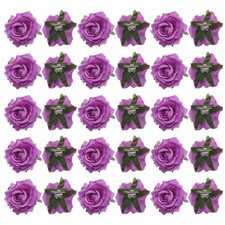 30 Pcs Rose Flower Hair Clips 4 Inch Flower Hair Pins Light Purple