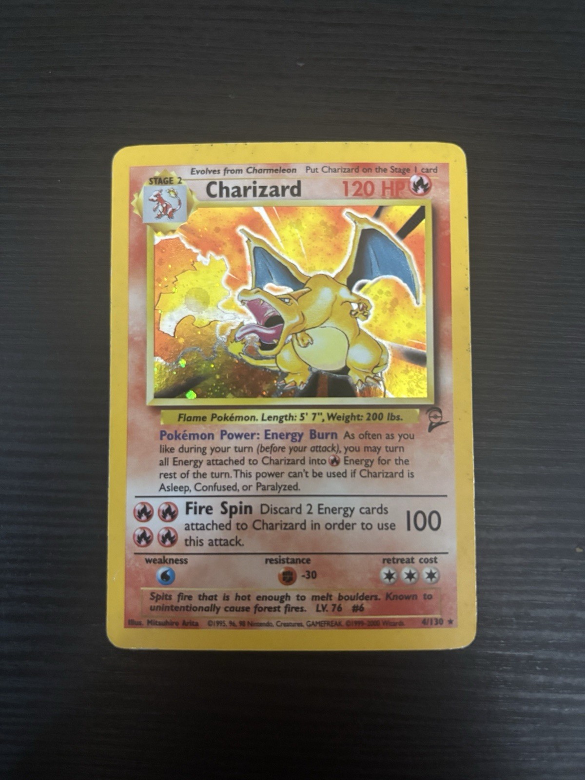 Charizard 4/130 Holo Base Set 2 Pokemon TCG LP Lightly Played English
