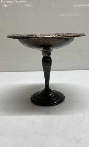 International Spring Glory Weighted Sterling Silver Pedestal Tray 313 Grams