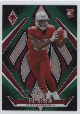 2024 Panini Phoenix Rookies Green Fade 139/199 Trey Benson #243 Rookie RC uk5