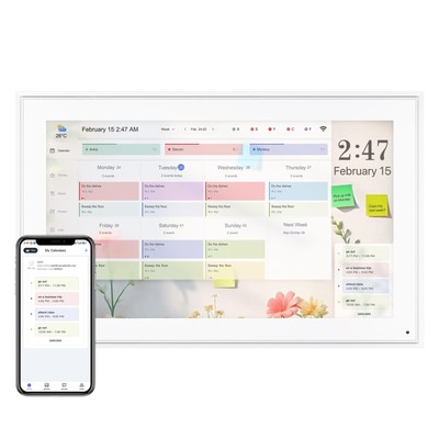 Digital Calendar 15.6 Inch, Electronic Calendar Chore Family Schedules, Smart...