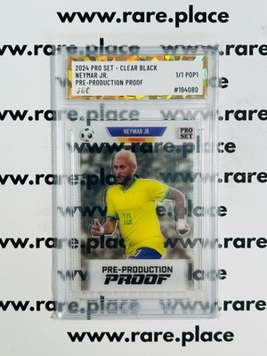 2024 Pro Set   Clear Black Neymar Jr. Pre-Production Proof 1/1 SOC POP1