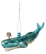 Primitives By Kathy - Glass Orn. - Lt. Blue Whale