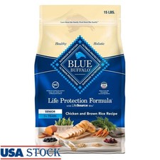Senior Dog Food Dry Chicken Brown Rice Glucosamine Joint Health Natural 15lb New 4.49 per pound