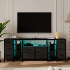 Entertainment Console with Fabric Drawers β Up to 85" TV