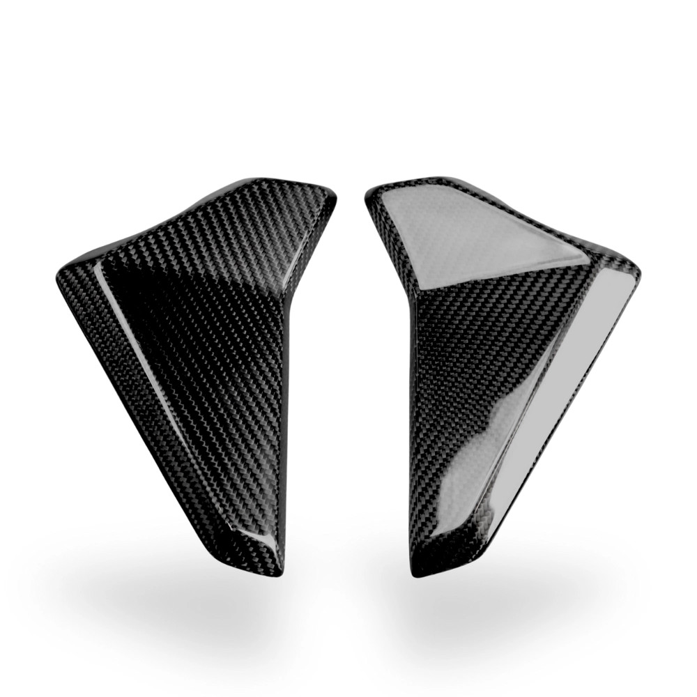 Ecopes radiateur carbone Triumph 765 RS protégeant des projections
