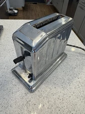 Vintage Toastmaster Waters-Genter 1A2 Chrome Single Slice Toaster Art Deco