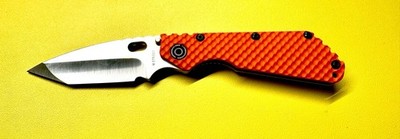 Strider Knives SMF DGG - Orange G10 & Titanium / Tanto S30V Blade