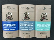 3x Dr. Squatch ASSORTED Pack Men's Natural Deodorant 2.65 oz. Aluminum Free -NEW