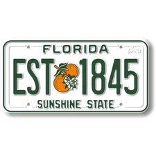 Florida State License Plate Magnet by Classic Magnets, 1.9" x 3.8"