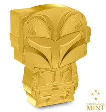 2023 Niue Star Wars Mandalorian Sabine Wren 1 oz Silver Gilded Chibi