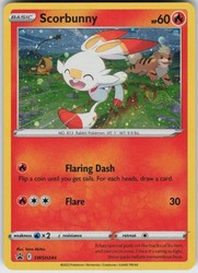 Scorbunny SWSH244 Cosmos Holo Black Star Promo